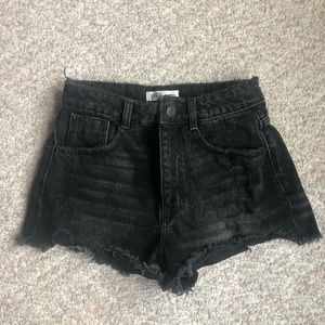 Zara High Rise Denim Shorts XS